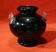Vase en verre vert vintage 70's 80's