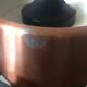 Danish ceiling pendant 1960's in black & copper metal Jo Hammerborg