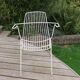 Chaise de jardin en métal blanc du milieu du siècle des années 1960