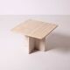 Pair of postmodern travertine coffee tables, Italy, 1980s