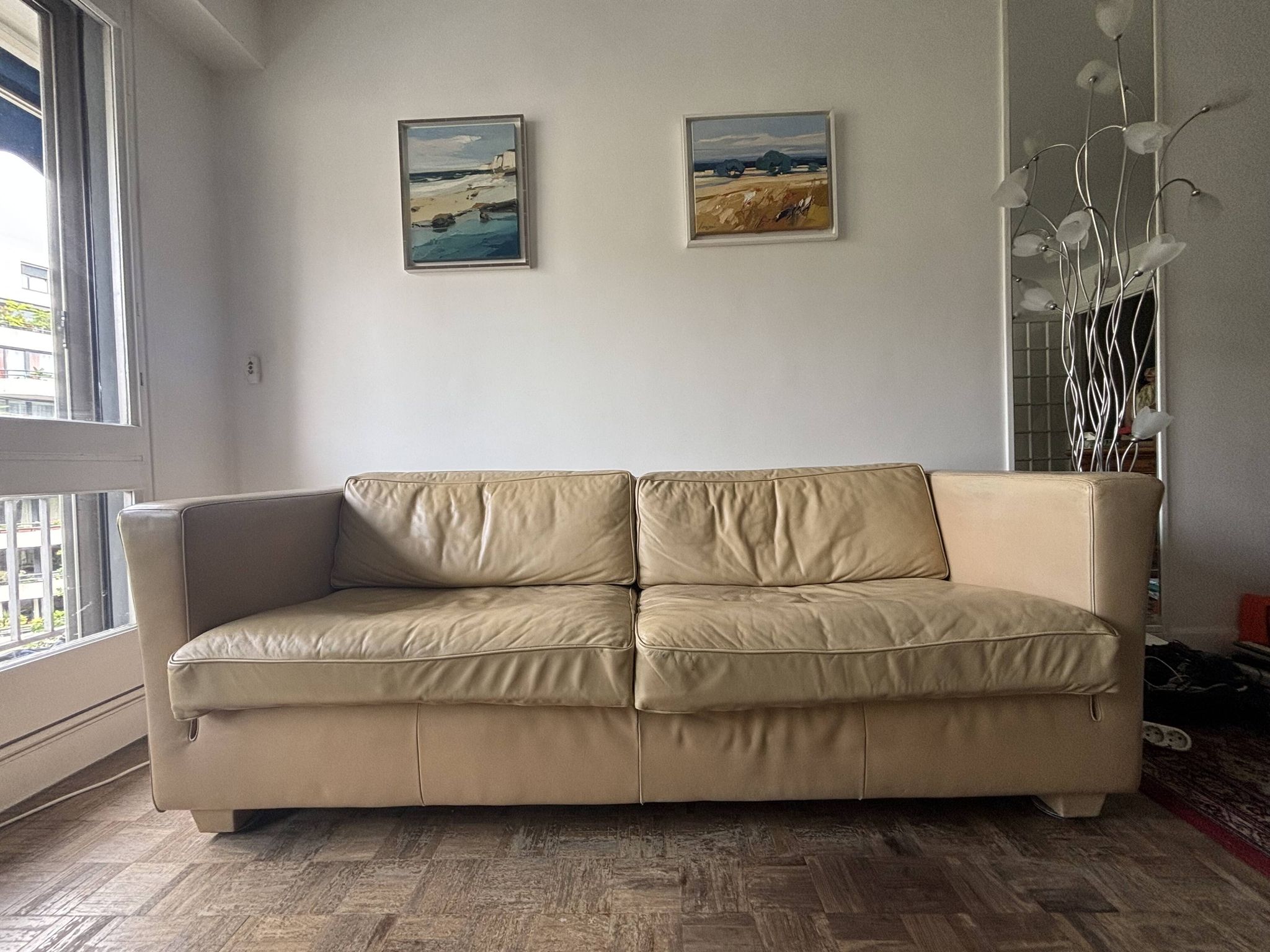 De Sede "Lotus" 3-seater sofa – Andrée Putman – beige leather