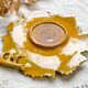 Vintage ochre earthenware dish AEGITNA Vallauris 1950/60