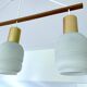 Mid Century Danish Teak Pendant  Light