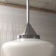 Industrial pendant lamp opaline Art Deco style – 50s/60s