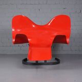 Red Elephant Chair by Bernard Rancillac