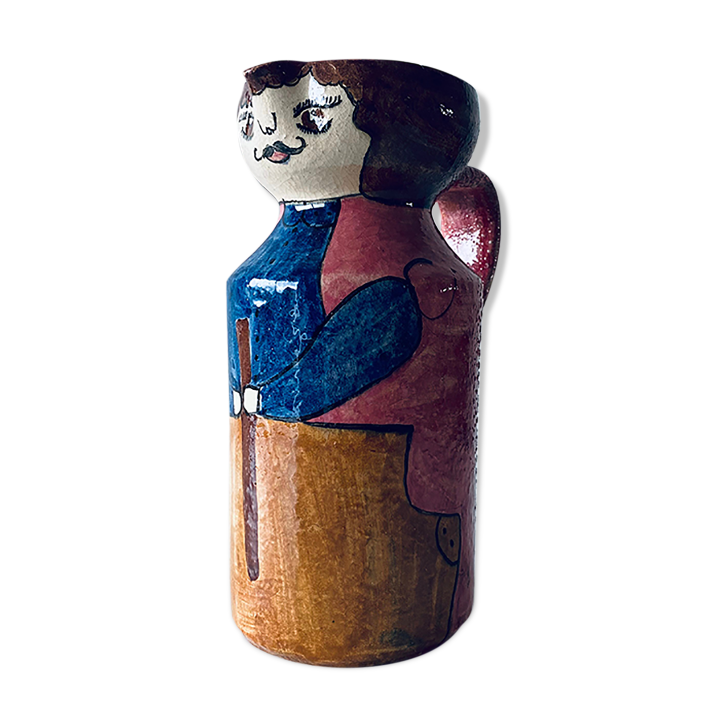 Vintage pitcher Portuguese pottery