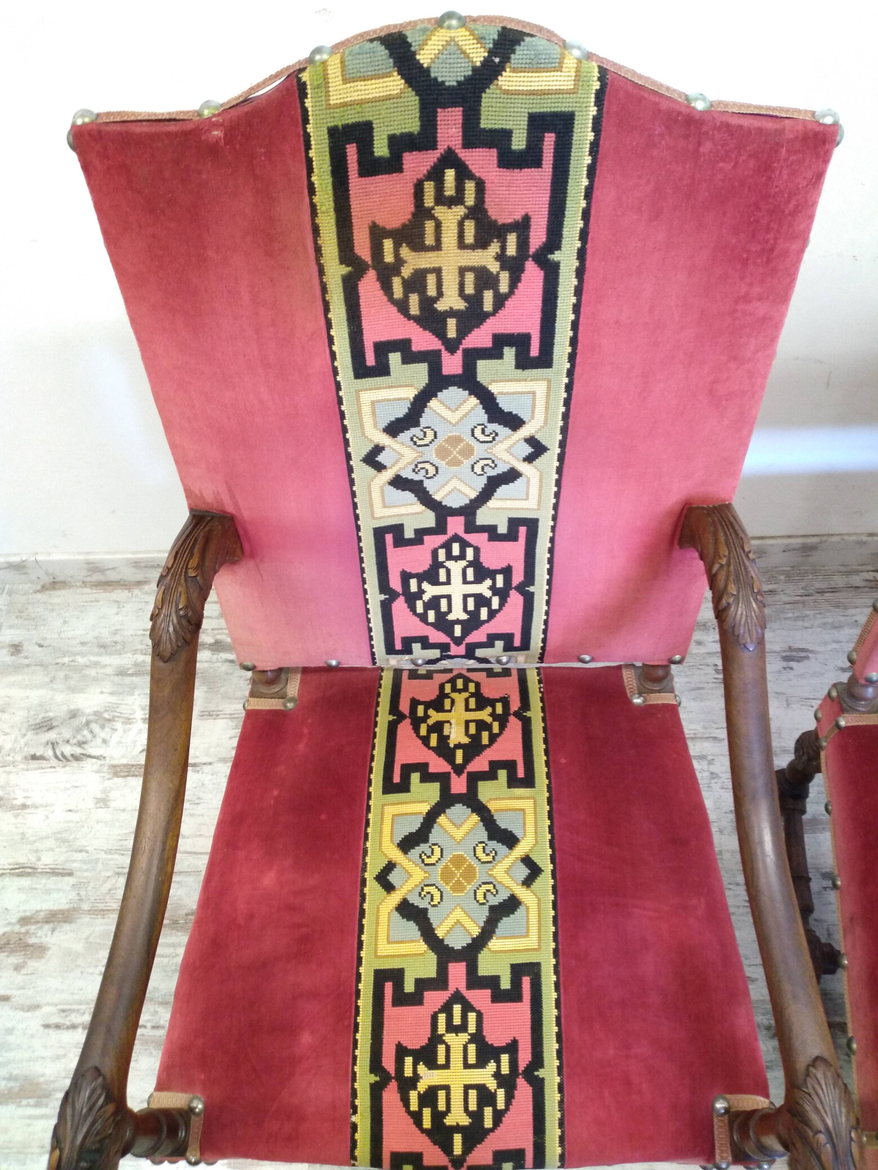 Old Louis XIII armchairs
