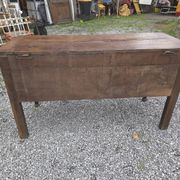 Antique chest, oak kneading trough