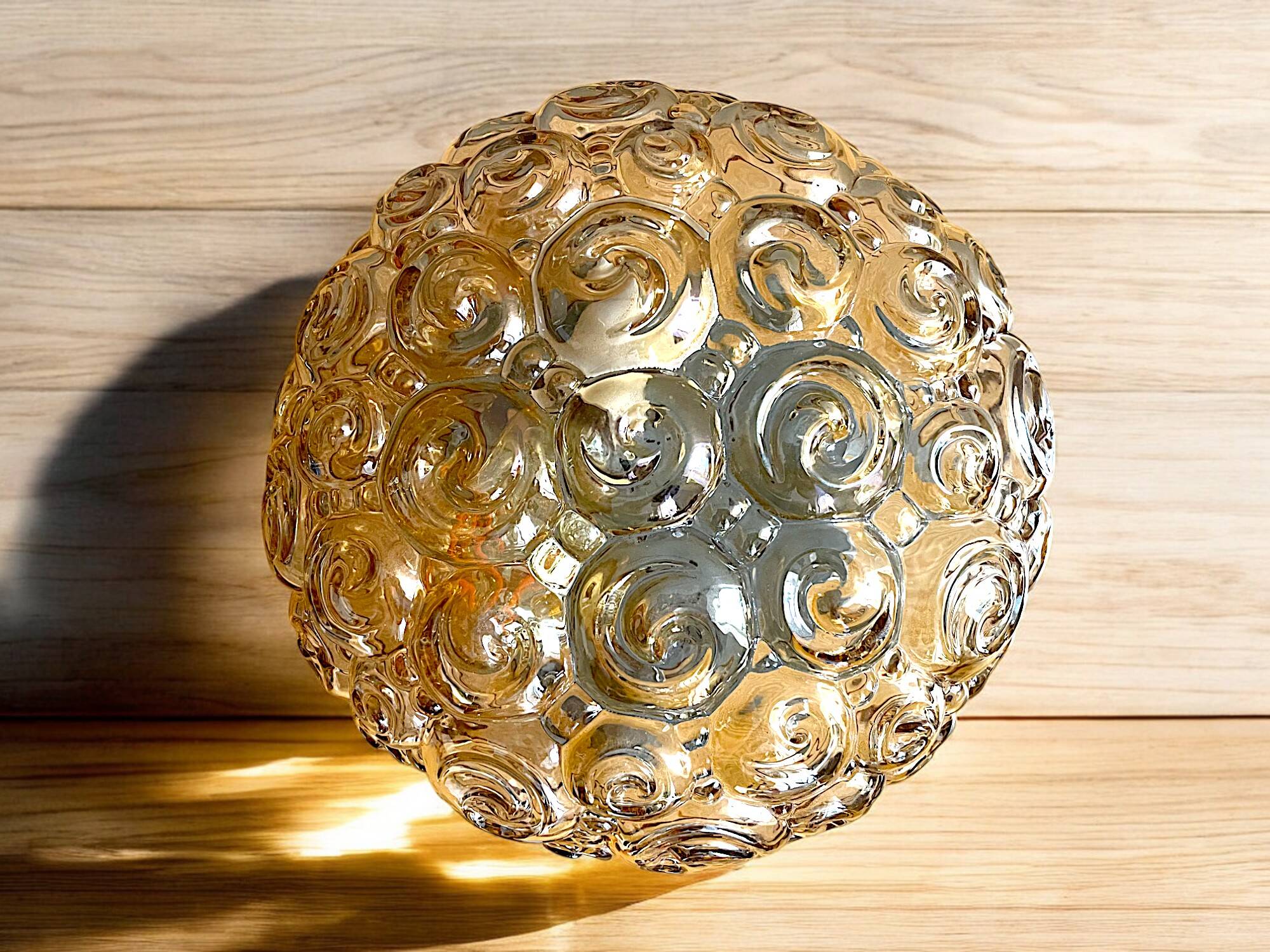 Glass flush mount ceiling or wall light by Helena Tynell