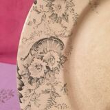 Pair of large round dishes Boulenger Choisy le Roi Derby Terre de fer