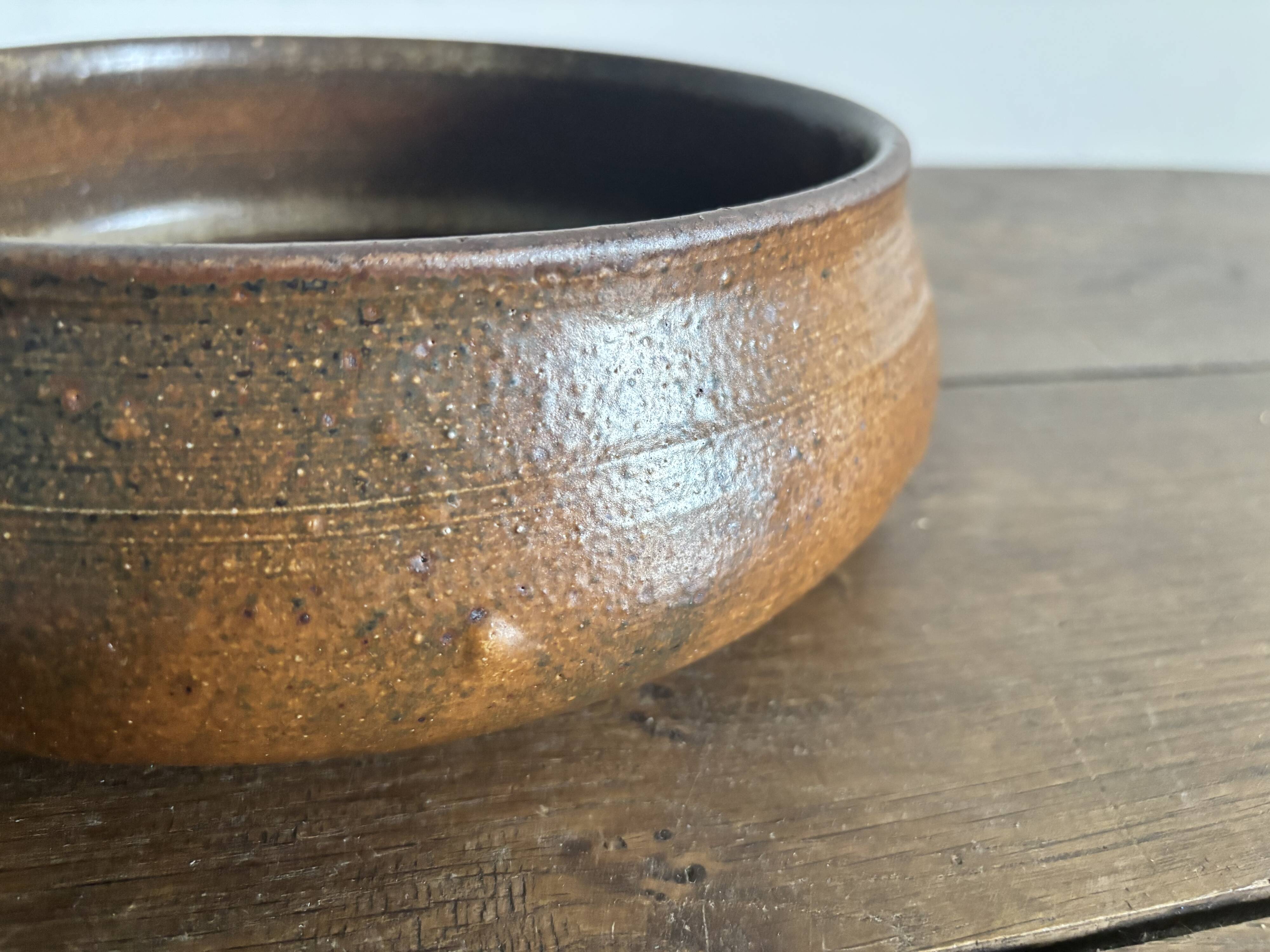 Large vintage stoneware bowl – Jean Tessier – Atelier Le Cep