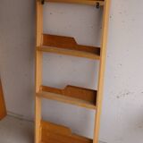 Vintage light wood wall bookcase