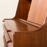 Danish  mid century teak  bureau with a hidden vanity by Ølholm Møbelfabrik