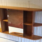 Solid pine bathroom cabinet with shelf - mid 20th century.