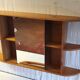 Solid pine bathroom cabinet with shelf - mid 20th century.
