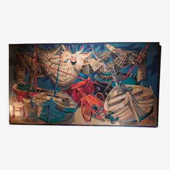 Tapestry boats and nets
