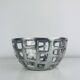 Vintage Brutalist Aluminum Fruit Bowl