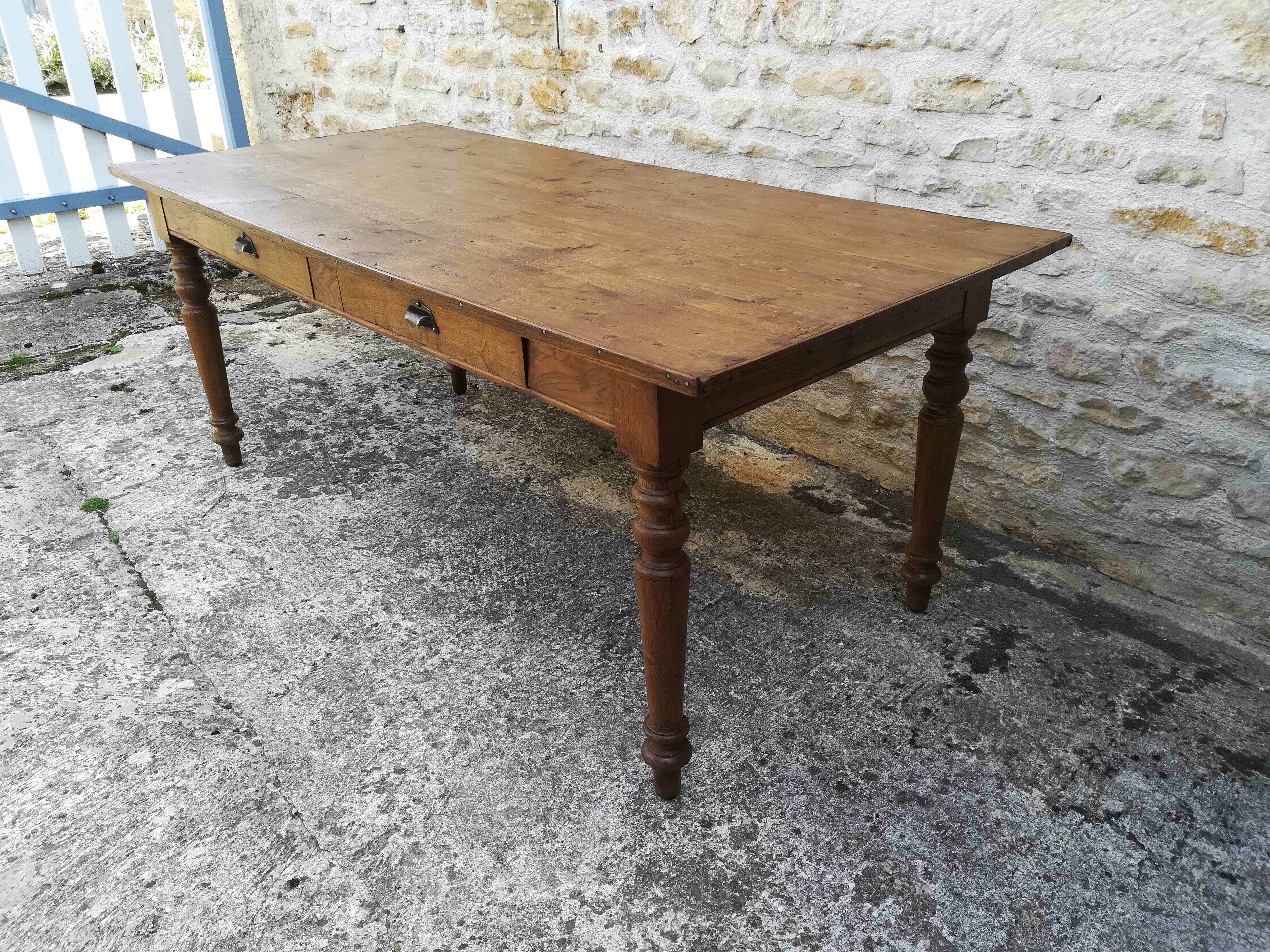 Oak farmhouse table