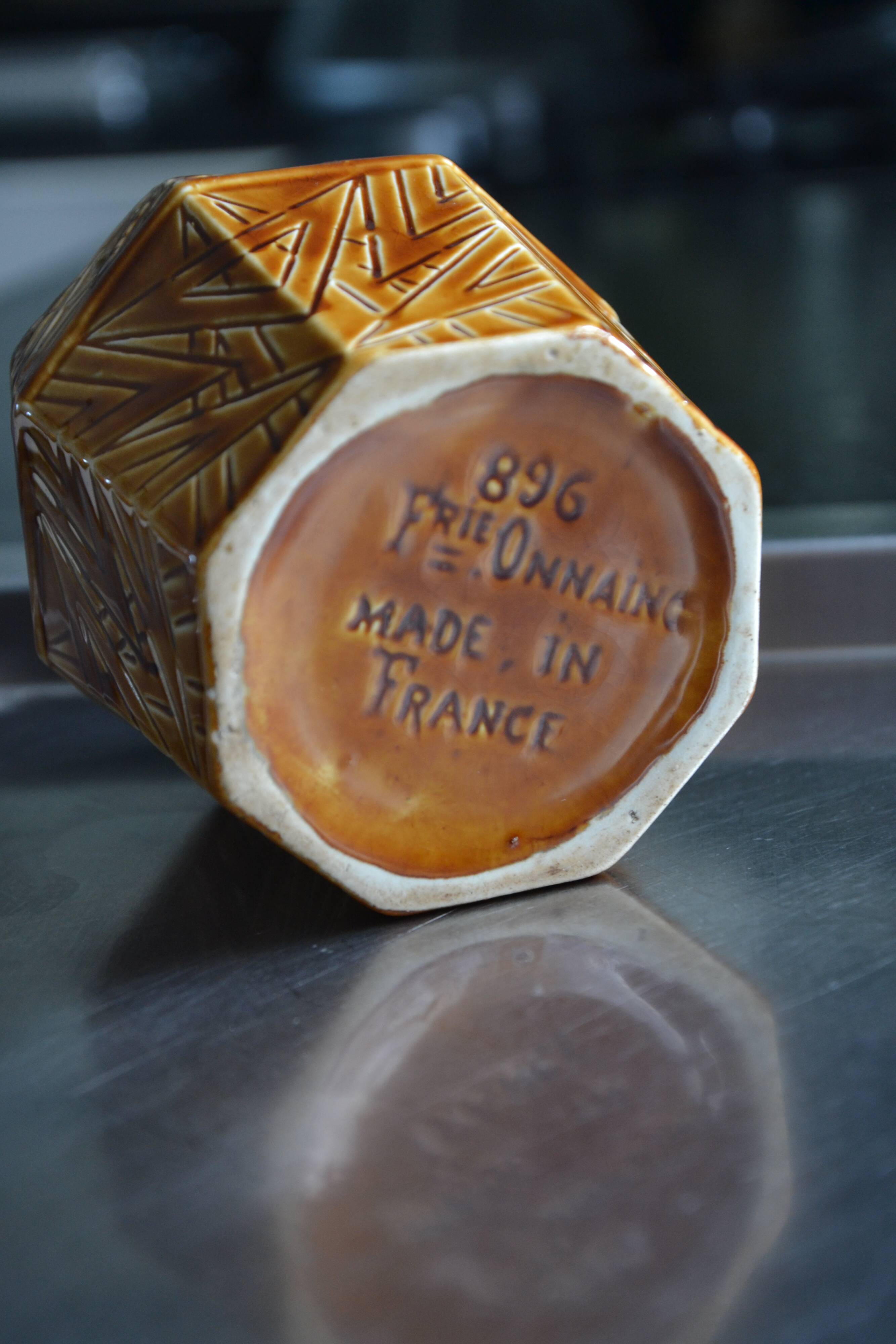 Small pot from the Onnaing faience factory, Art Deco period