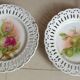2 Assiettes décoratives à rebord ajourés