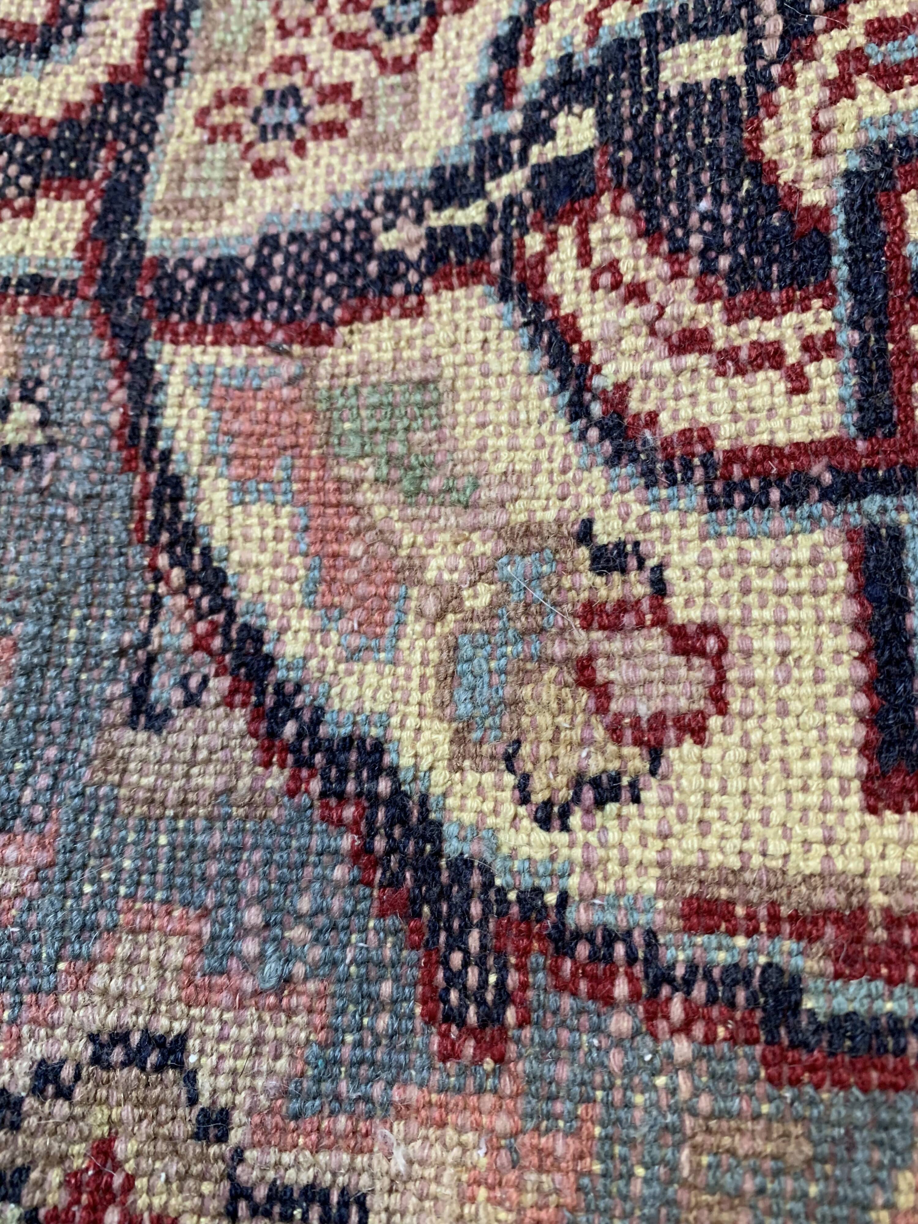 Iranian silk carpet handmade 76x131cm