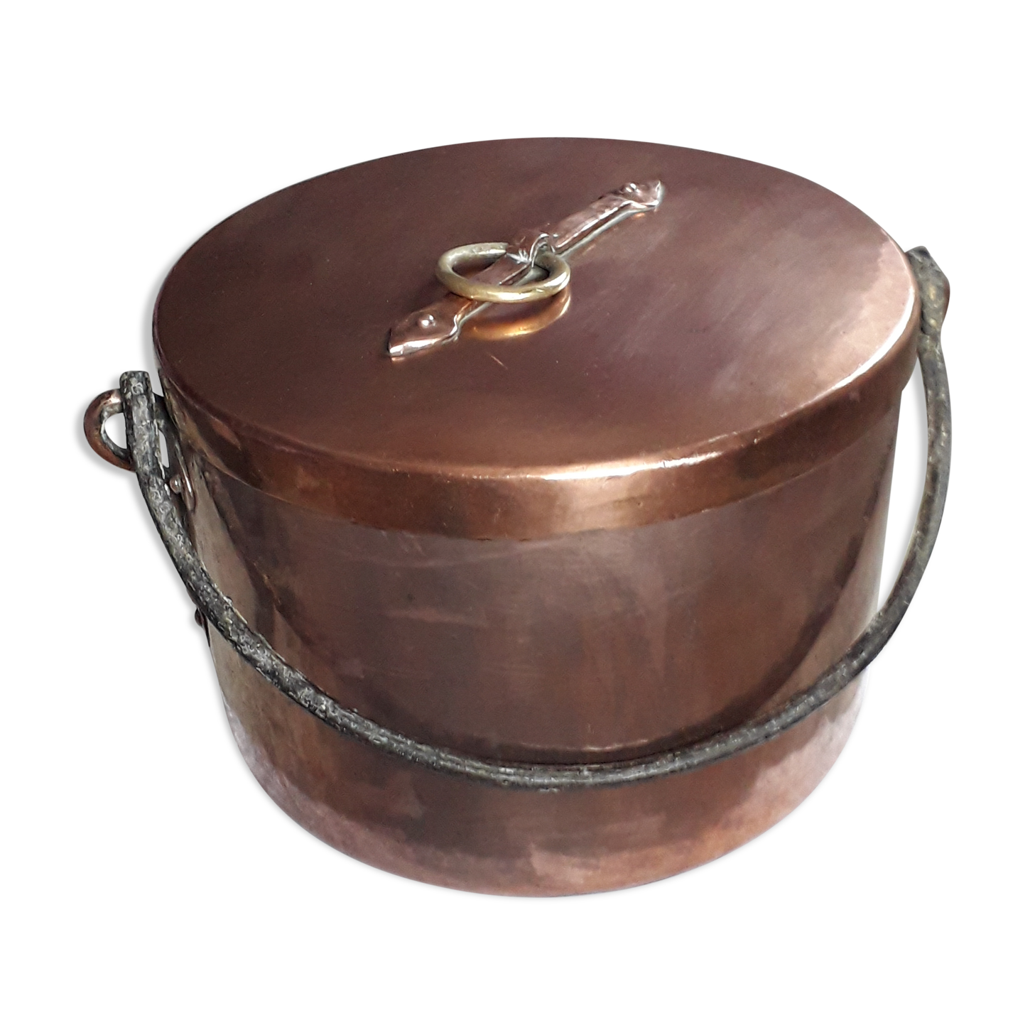 Old copper cauldron