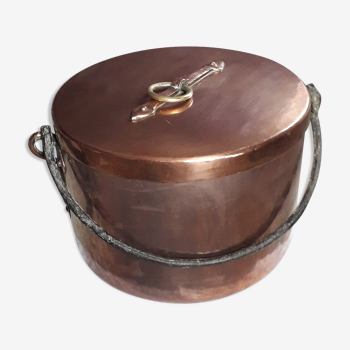 Old copper cauldron