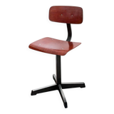 Mid Century Chaise d'école Chaise d'enfant Bois Métal Vintage Rétro Chambre d'enfant Pied Skandi Sca