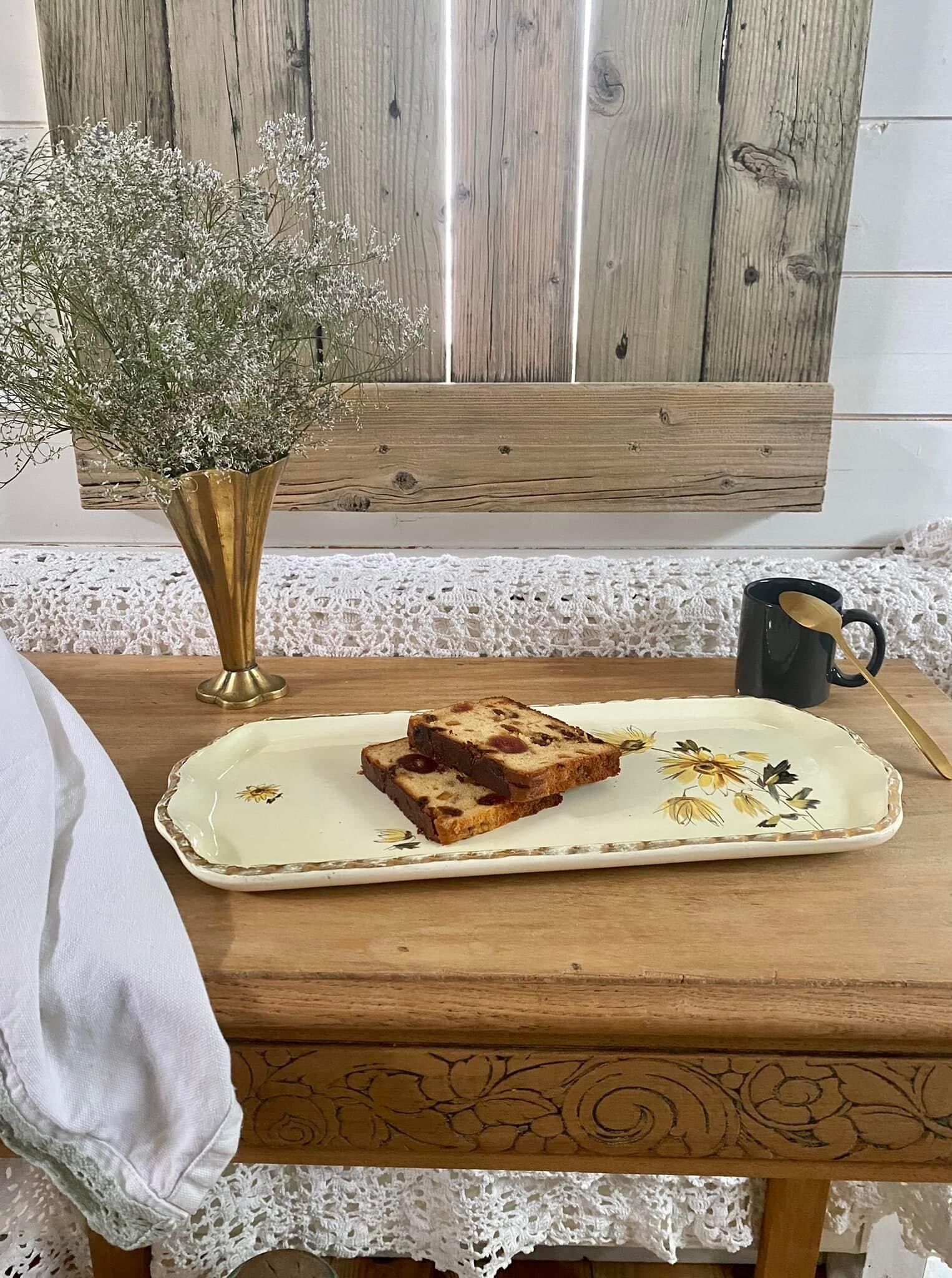 Salins France earthenware cake dish