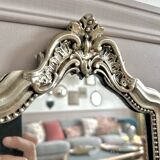Antique rectangular vintage silver mirror 71x24
