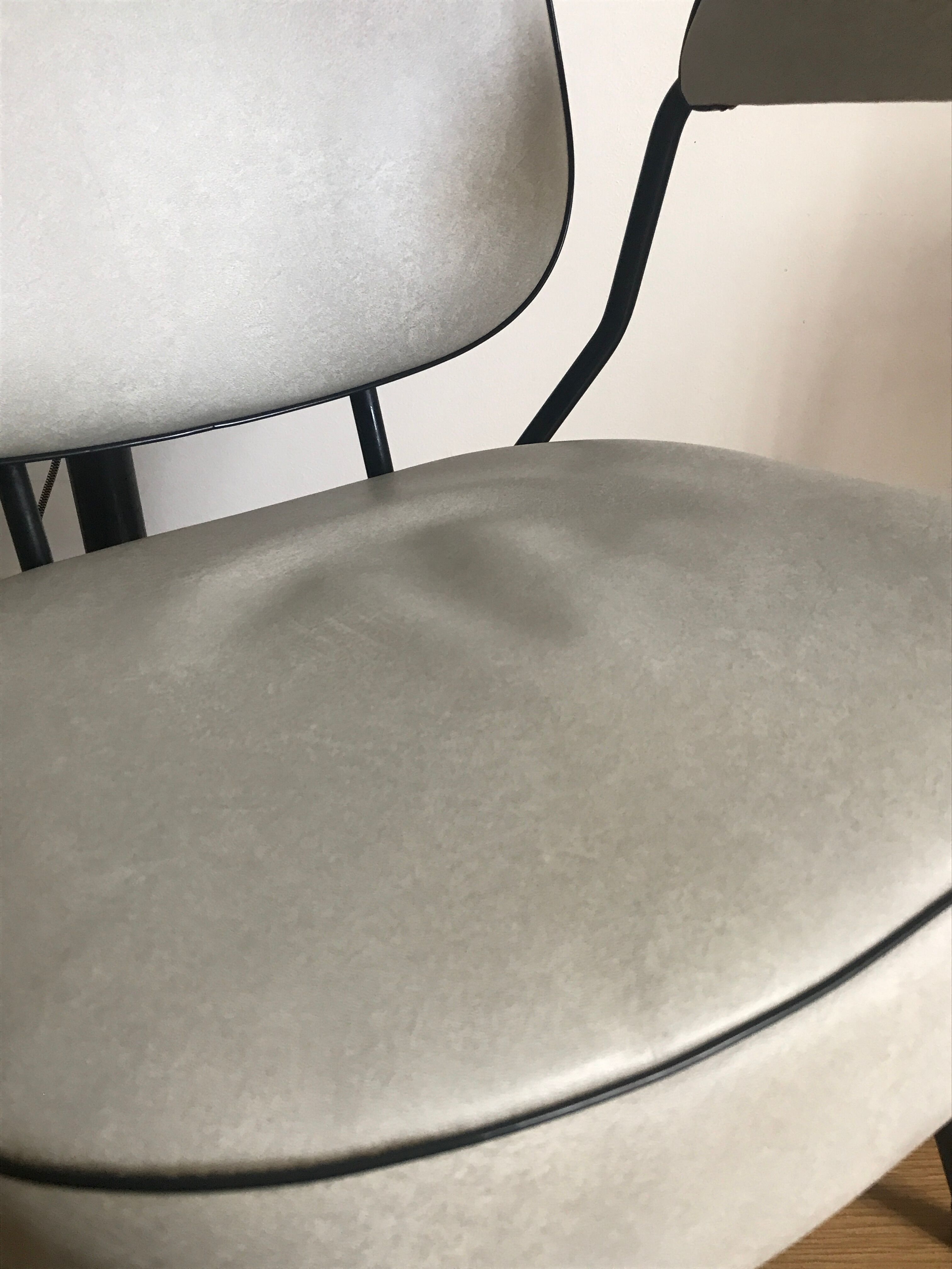 Vintage hairdresser's armchair with helmet transformed into a lamp