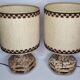 Paire de lampes vintage, fat lava, Stein Keramik, West Germany, 44 cm