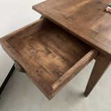 Solid walnut farmhouse table with spindle legs