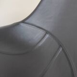 Pair of Tirup Ikea leather armchairs