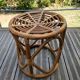 Pouf en rotin avec coussin
