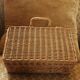 Vintage wicker suitcase