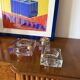 Hollywood regency glass smoking set, France 1970s