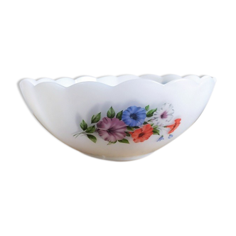 Salad Bowl Arcopal Bouquet flowers Dp 0821F05 Old Vintage