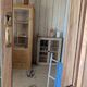 Bonnetière parisienne ancienne avec miroir en bois brut restauré