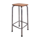 High chrome and skaï stool