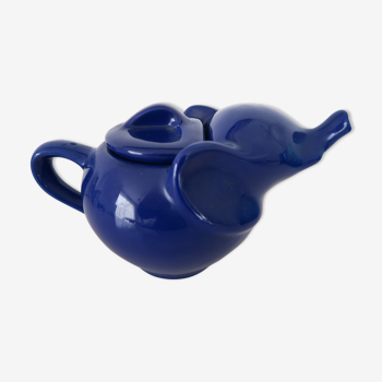 Blue elephant teapot lipton vintage