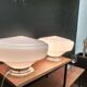 Paire de lampes opaline