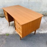 Scandinavian double-sided teak office 60s