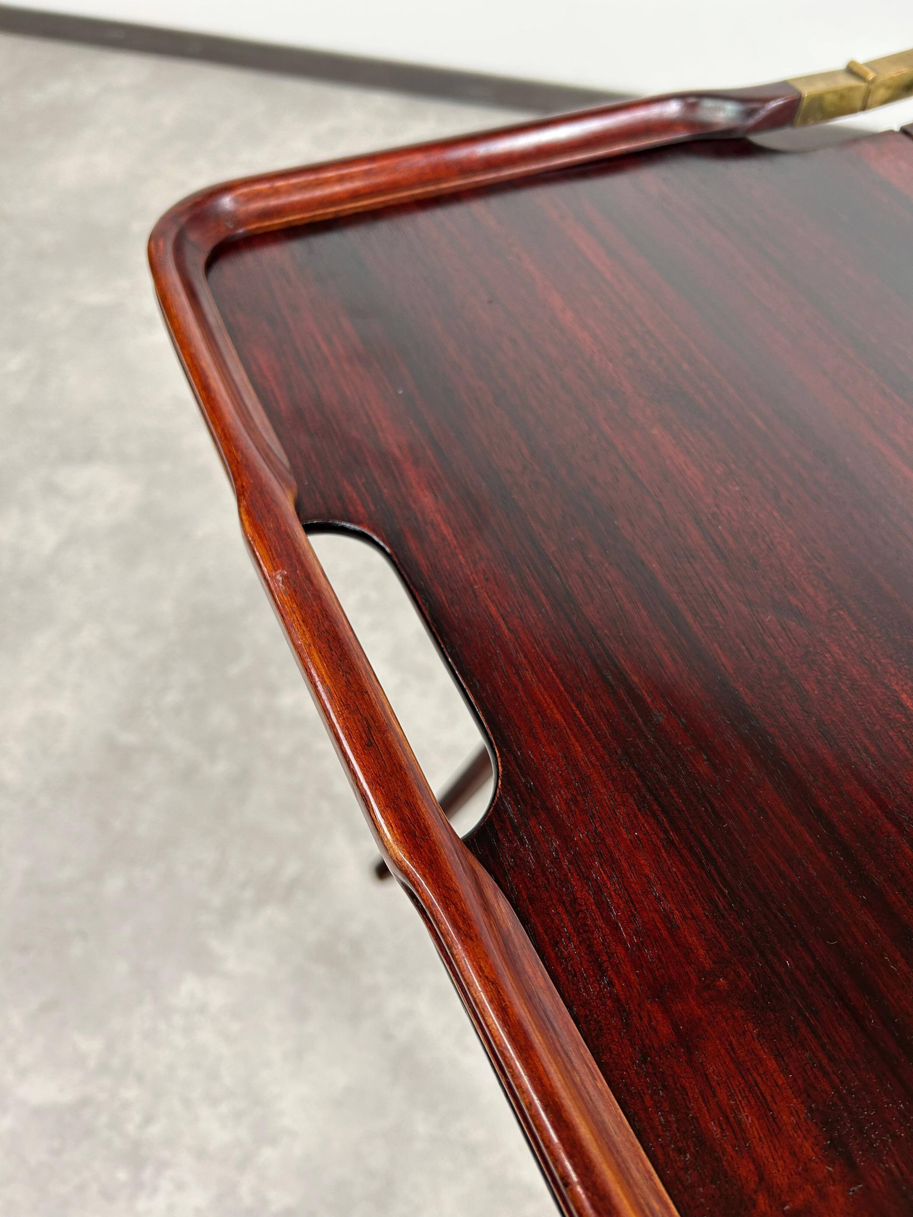 Folding table in mahogany in the style of the Vienna Secession.