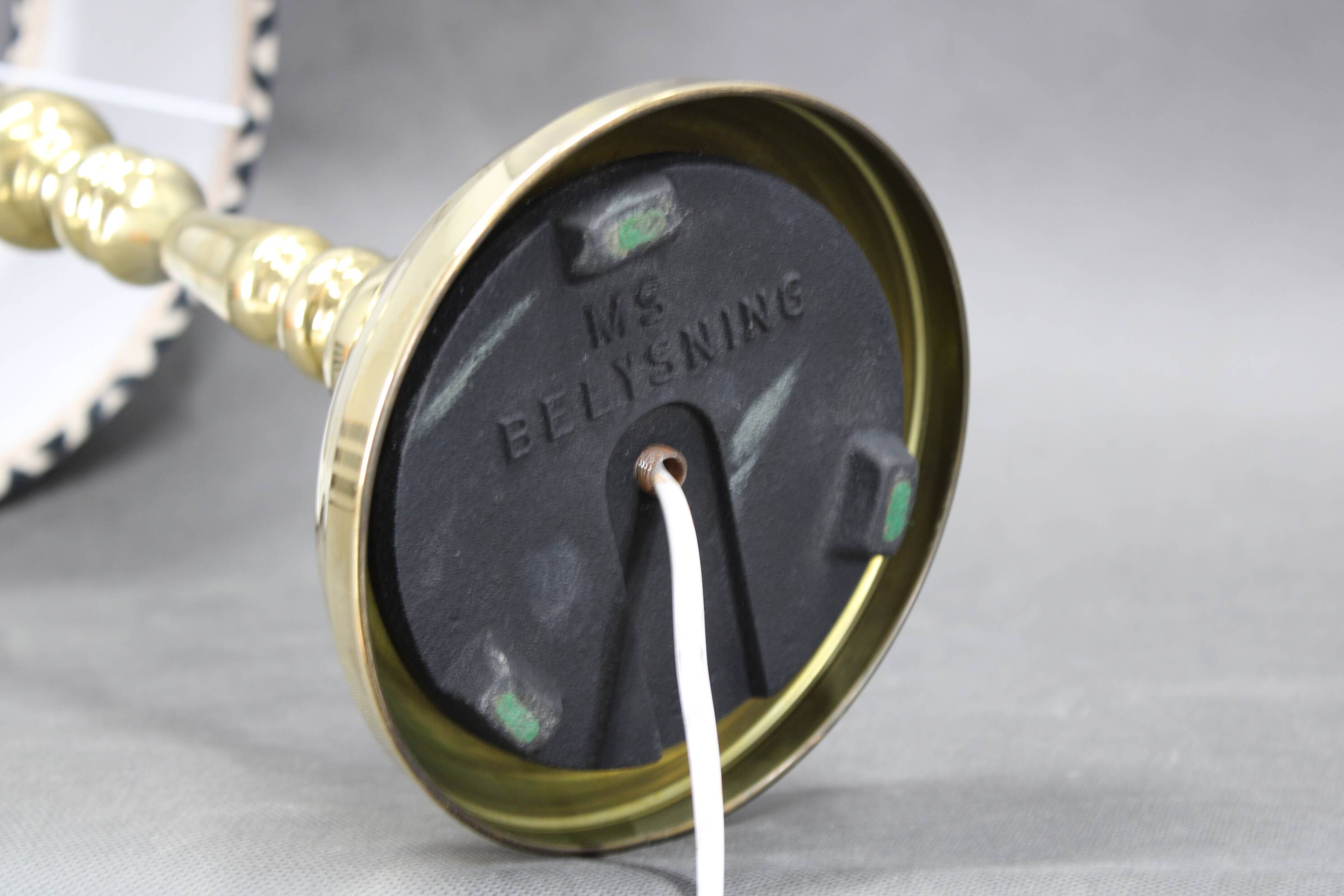 1960s  Pair of Large Brass Table Lamps by MS Belysnin, Denmark