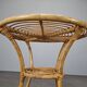 Czechoslovak Midcentury Rattan and Bamboo Side Table, 1960s