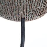 Handmade Søholm / Einar Johansen ceramic table lamp with jute lampshade / Mid-century Danish modern design / 1960s / 1970s