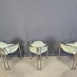 Vintage dining chairs by Belgo chrom, set of 6 - 1980s