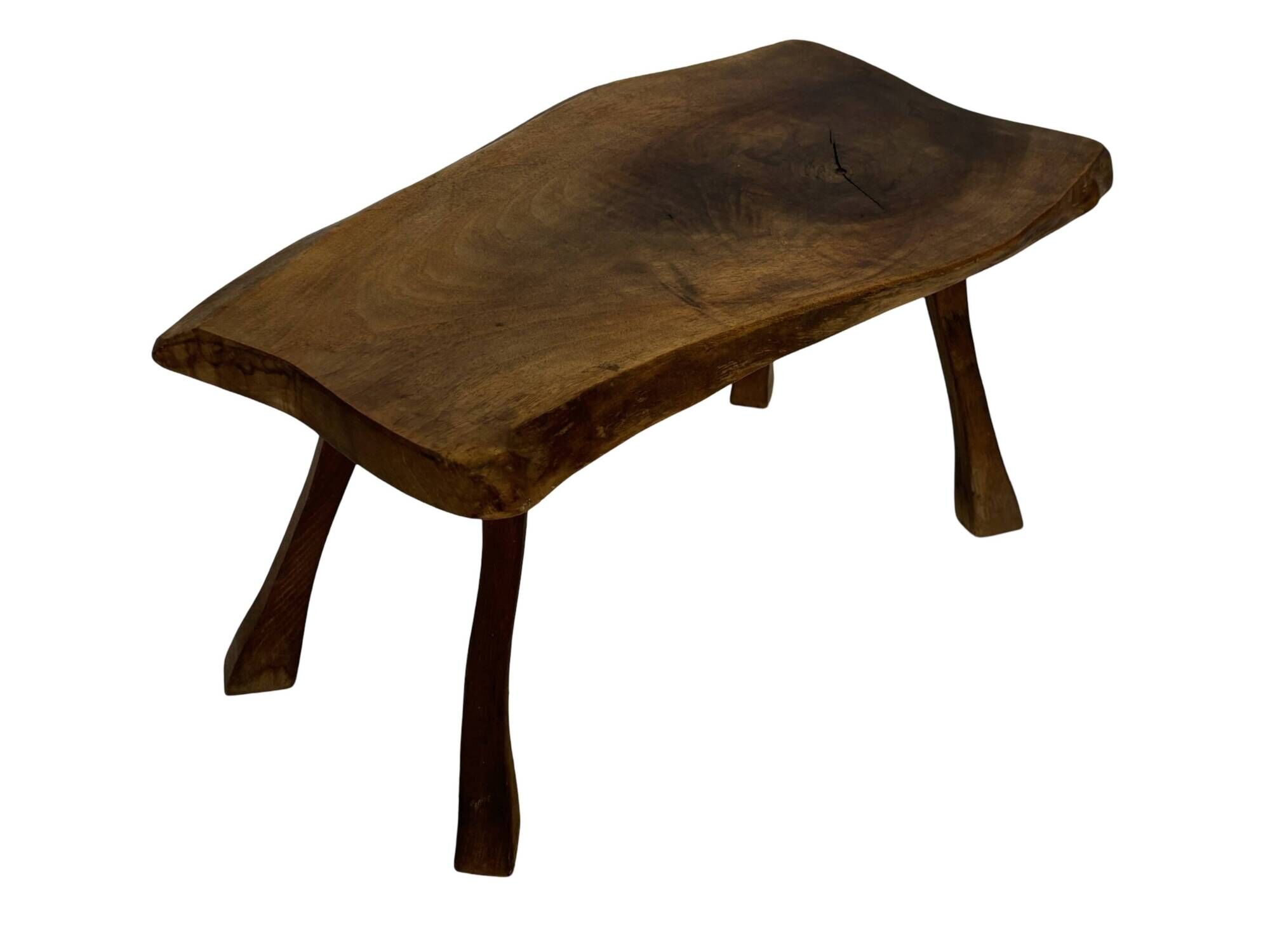 Vintage wooden side table natural design small table