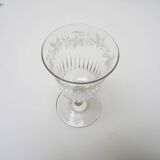 Ancien verre à pied xl – décor floral